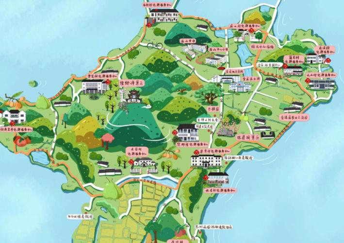 麻山手绘地图旅游的独特视角
